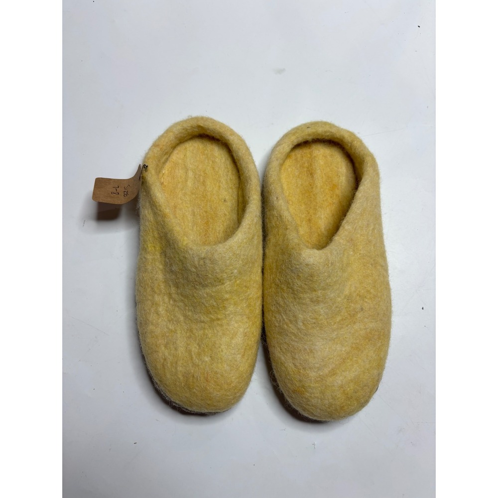 Women’s Cozy Wool Slippers - Yellow